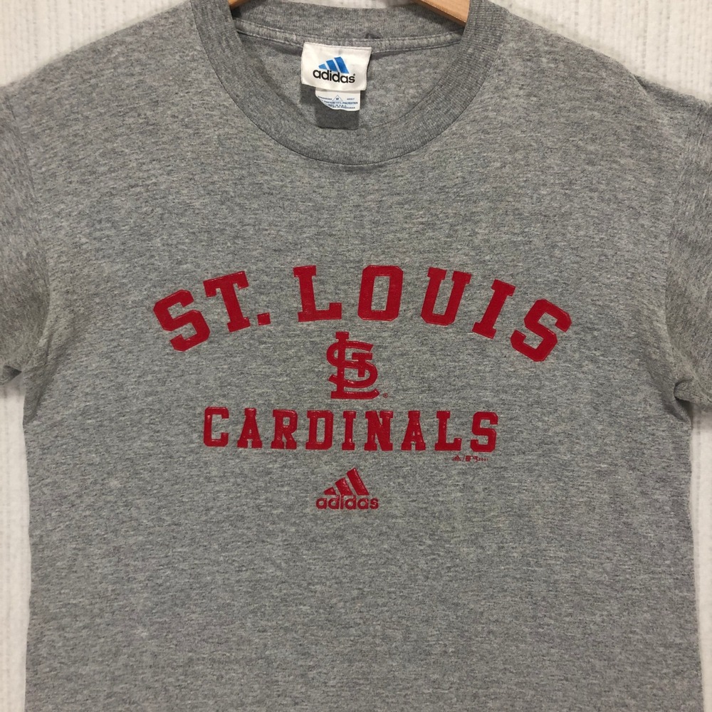 Adidas St Louis Cardinals Grey Short Sleeve T Shirt Mens Size M